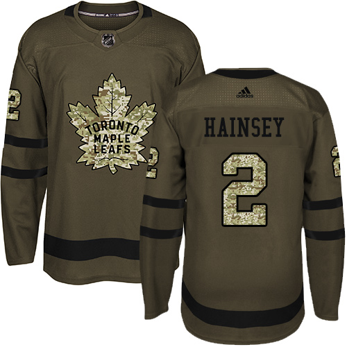 Adidas Maple Leafs #2 Ron Hainsey Green Salute to Service Stitched NHL Jersey